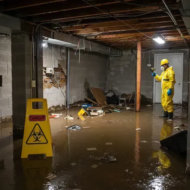 Flooded Basement Electrical Hazard in Muhlenberg County, KY Property